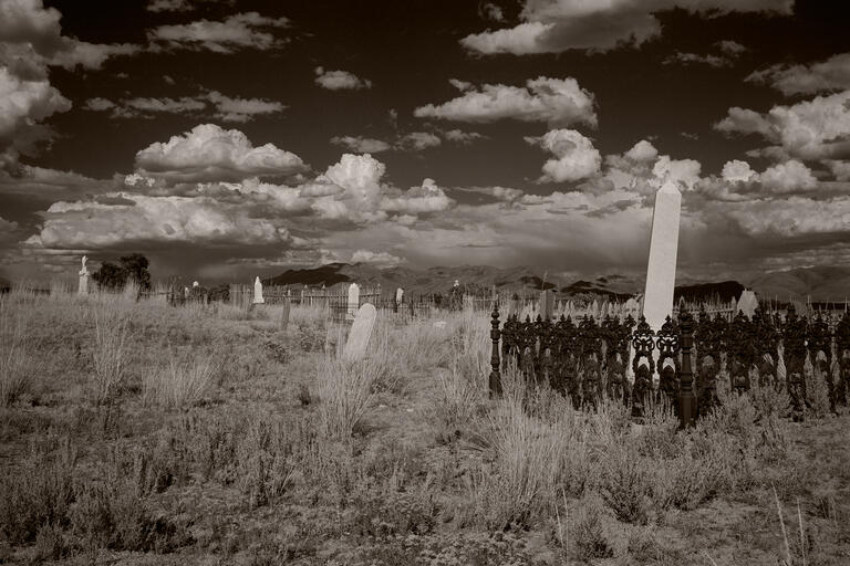 A historic cemetery in Tuscarora, Nevada.