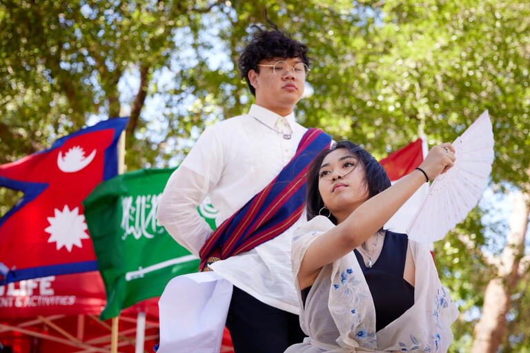 Asian students perform at the Festival of Community.