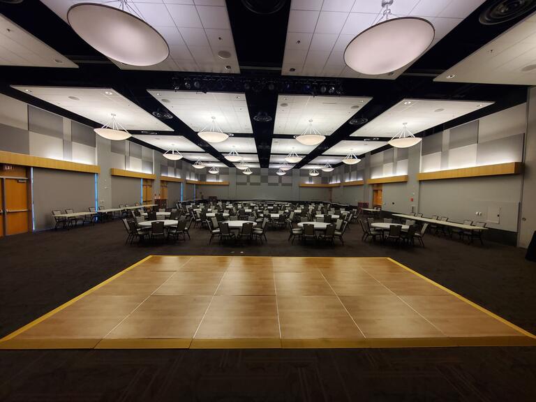 Front point of view of the ballroom