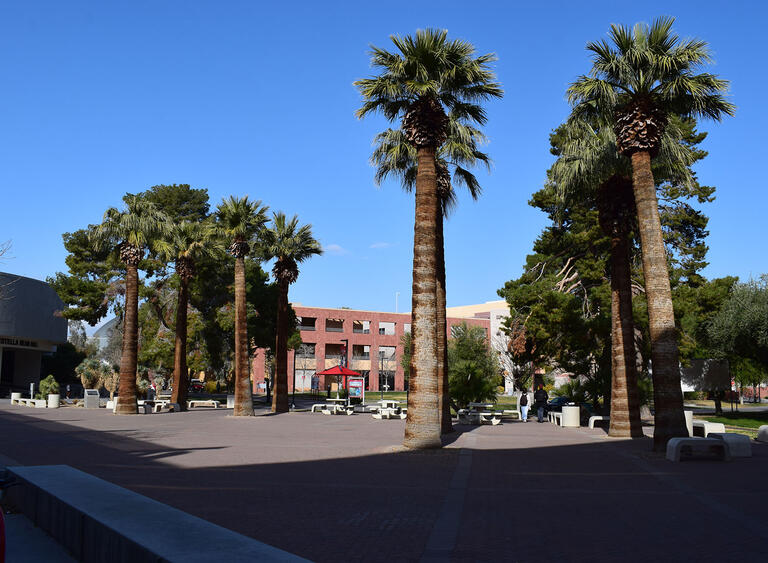 Valerie Pida Plaza located outside the Student Union