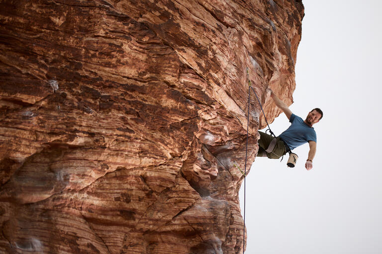 Tony Ferrar climbing at Red Rock Canyon