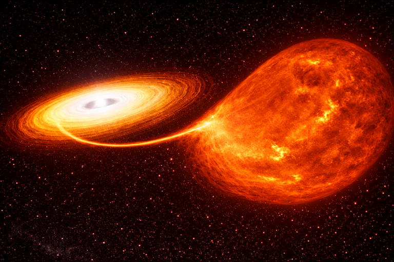 Artist depiction of cataclysmic variable star system