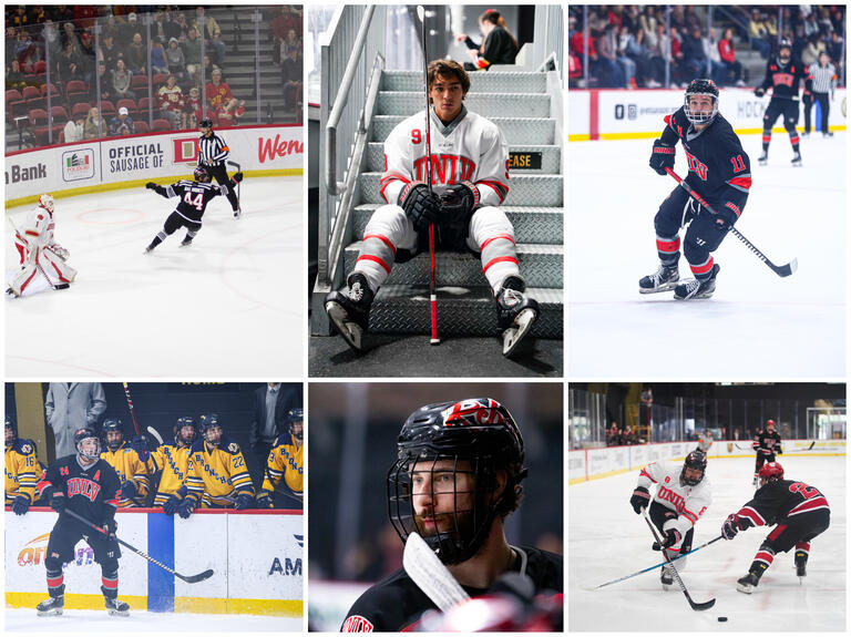 collage of UNLV hockey team less space