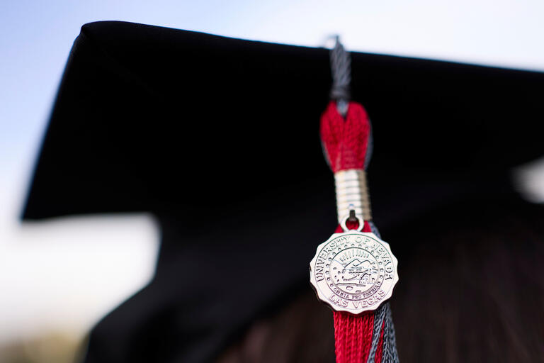 closeup of a graduation tassel