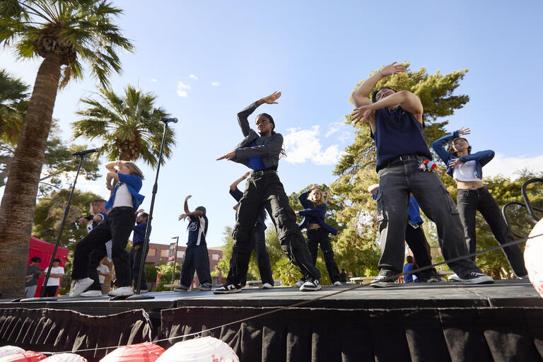 Kpop Club dance team on stage