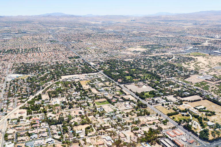 aerial view of the Las Vegas Valley