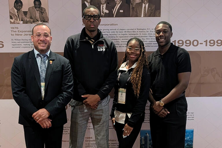 Four UNLV representatives at the 40th Annual 100 Black Men of America National Convention in New York City.
