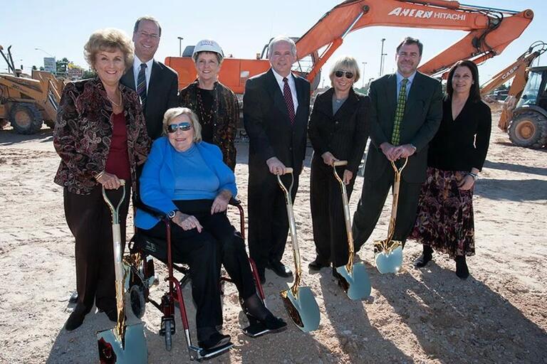 The Greenspun Family with former UNLV Presidents Carol Harter and David Ashley at the groundbreaking of Greenspun Hall