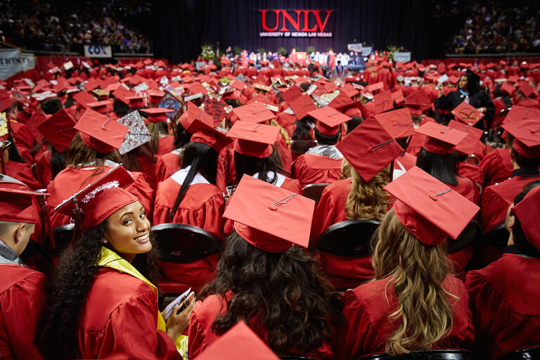 UNLV graduates at commencement