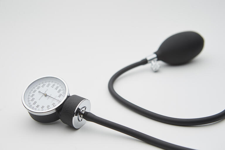 blood pressure equipment against white background
