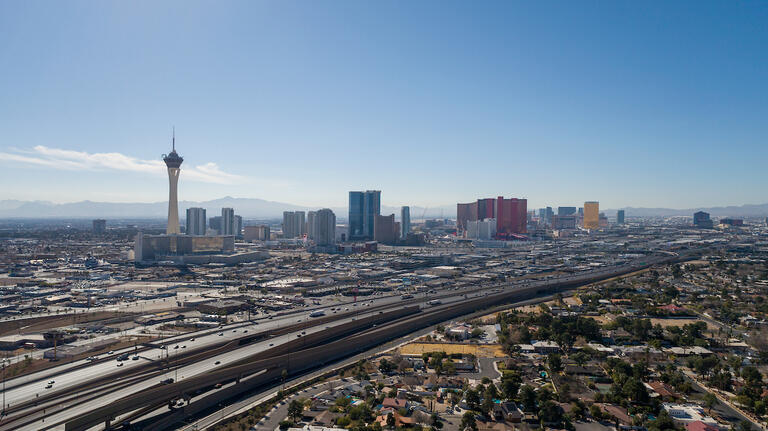the Las Vegas skyline