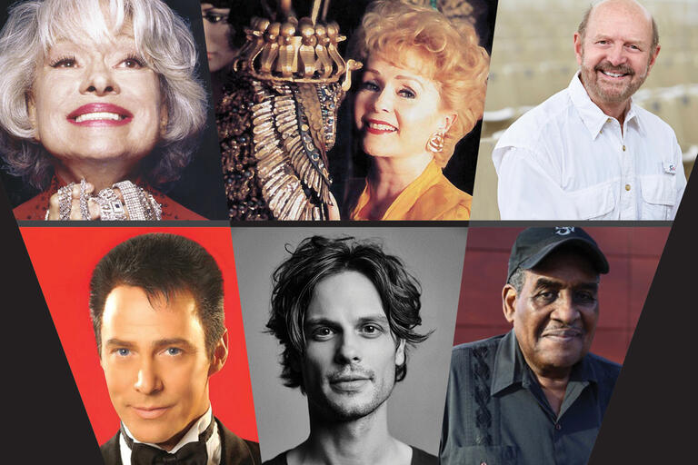 Several portaits, including Lance Burton, Matthew Gray Gubler, and Willie Harris