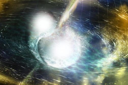 artist rendering of neutron star merger