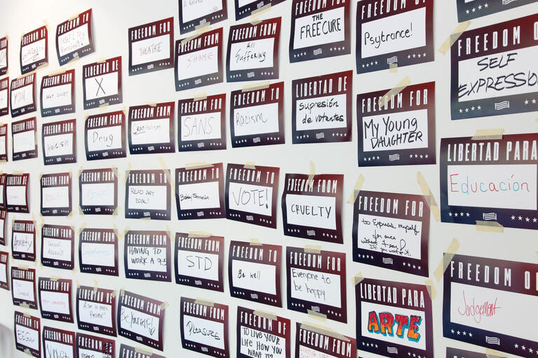 display of signs