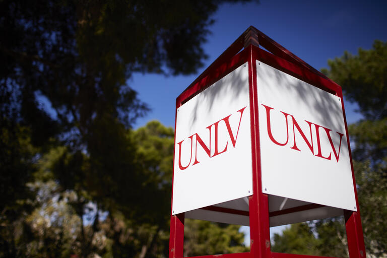 UNLV sign on campus