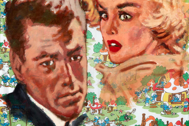 detail of "Strange Journey" artwork by Walter Robinson