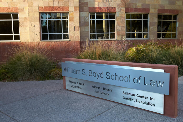 Boyd Law School sign