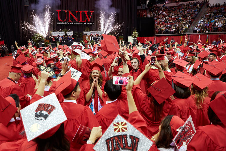 students celebrate at commencement