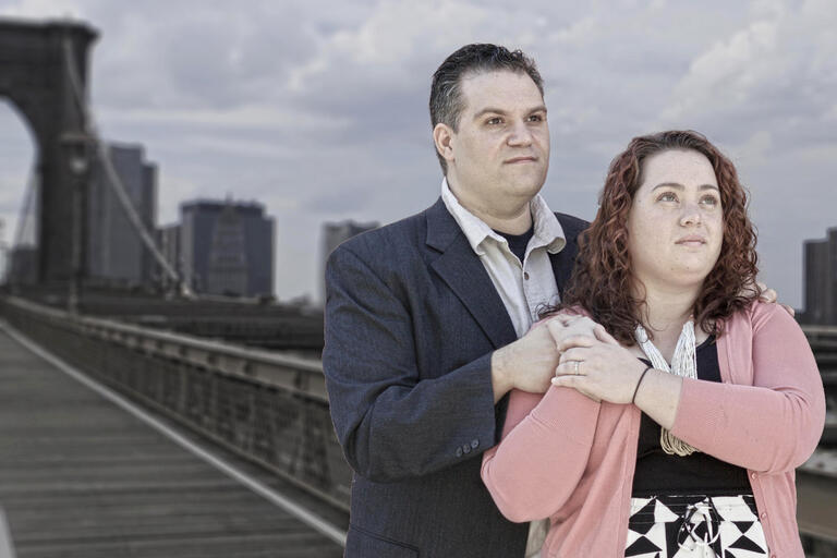 Aldo Perrelli as Rodolfo and Kathryn Martinson as Mimi.