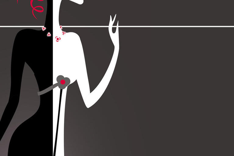 Illustration of a woman that emphasizes her heart