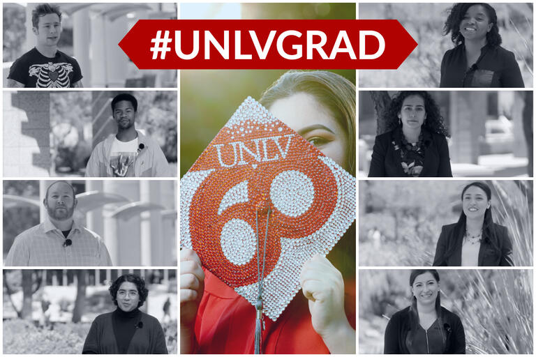 photo collage with text for #UNLVGrad
