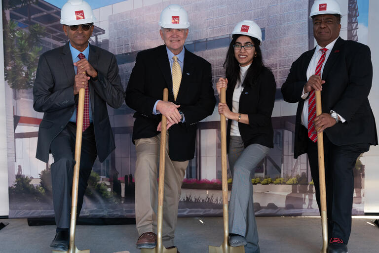 Representatives from JT4 and UNLV pose for AEB Groundbreaking photo