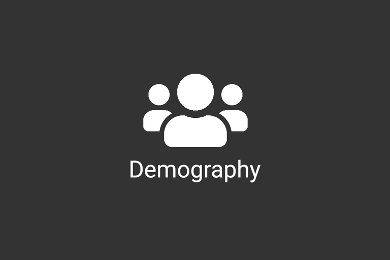 group of people with text demography
