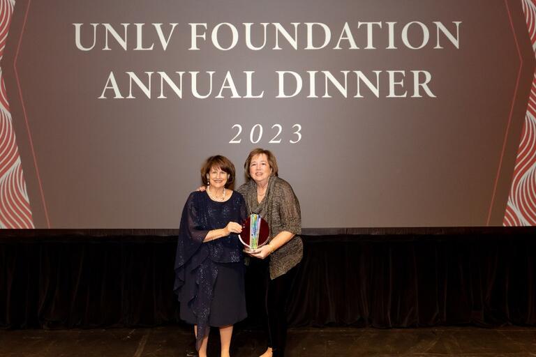 Stephanie I. Vondrak is welcomed to the UNLV Palladium Society at the Foundation Annual Dinner.