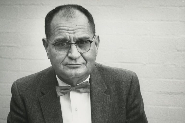 black and white photo of Herbert Derfelt