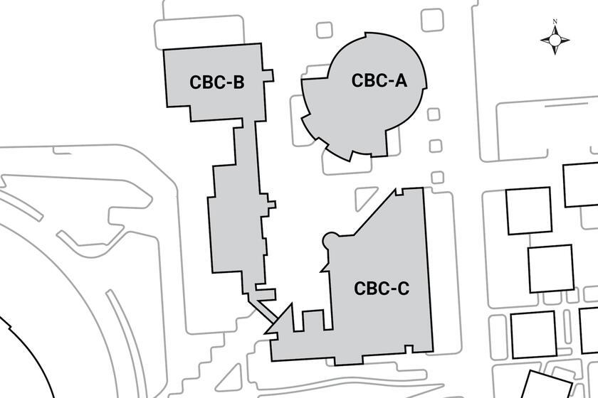 Aerial map buildings located in this complex.