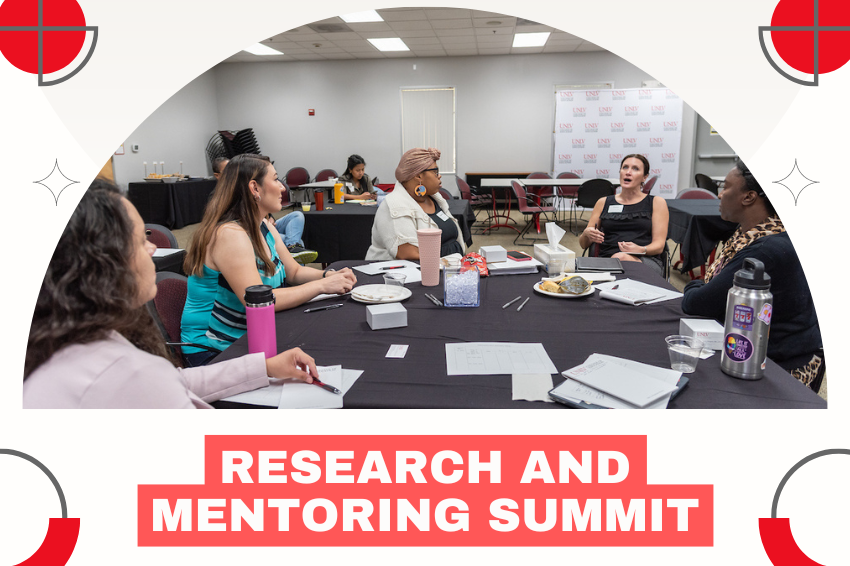 Research and Mentoring Summit group of people discussing