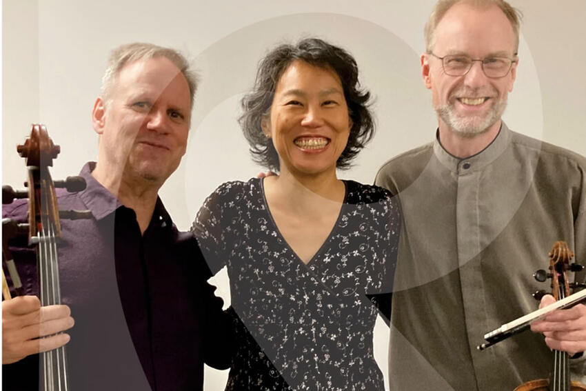 A promotional image of the Redfish Piano Trio