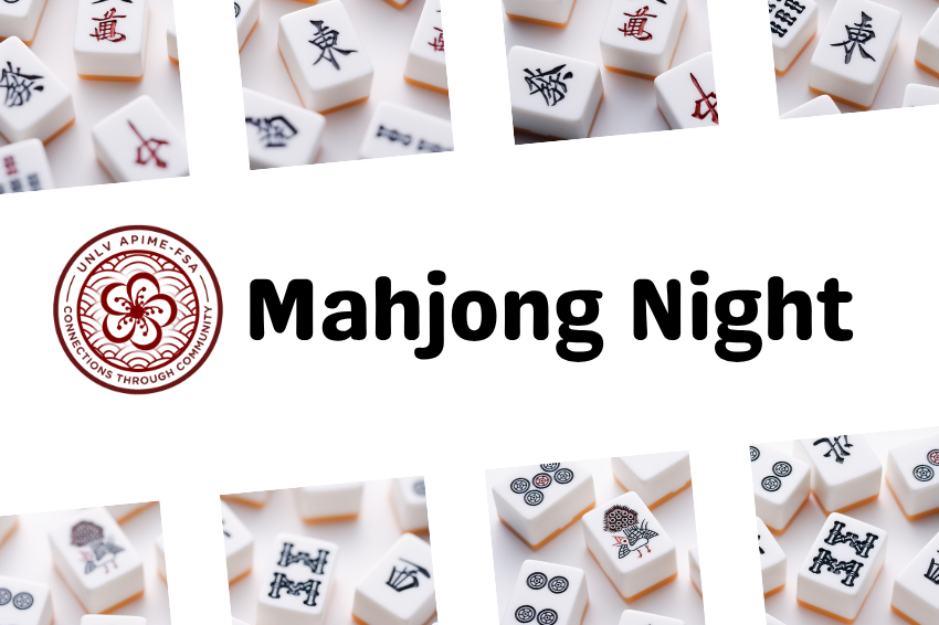 Mahjong night. Stock photo of mahjong pieces.