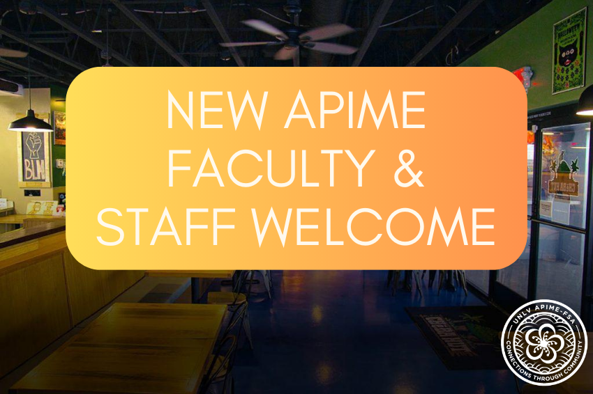 New APIME Faculty and Staff welcome. Cheba Hut restaurant interior.