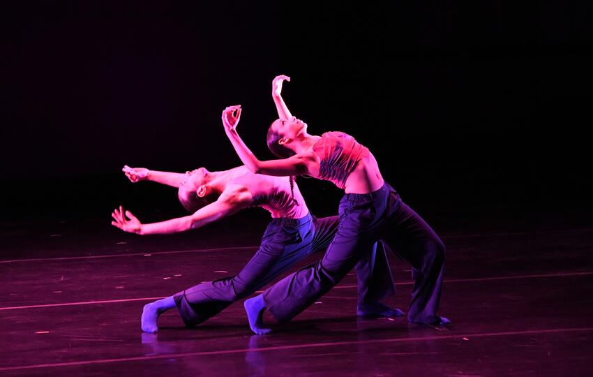 Two dancers on stage