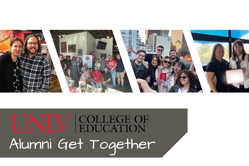 UNLV College of Education alumni get together. Collage of photos from various alumni events.