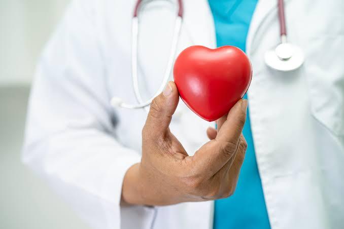 Doctor holding a heart figure by their chest