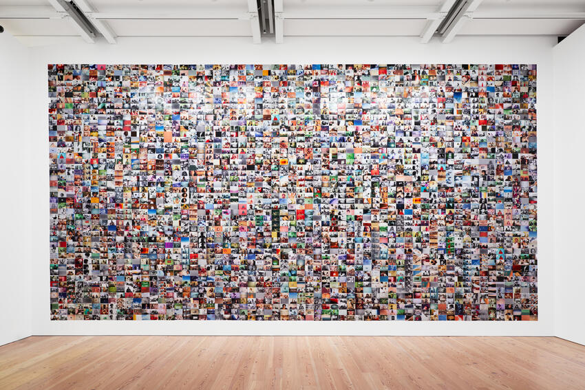 Overview of a large photo collage