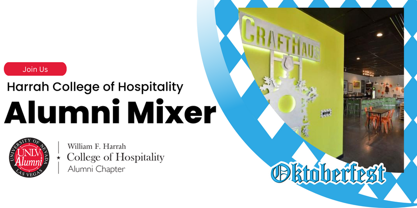 Harrah College of Hospitality Alumni Mixer. Wide photo of CraftHouse.