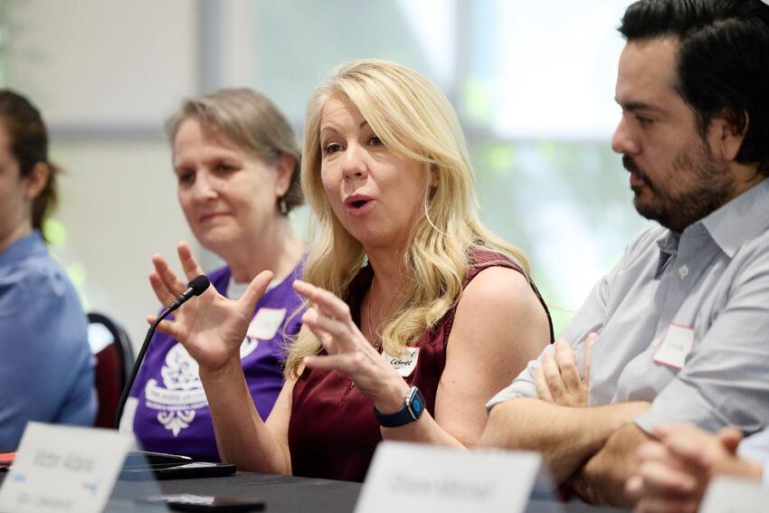 Panelist speaking at a Cyberweek @ UNLV event