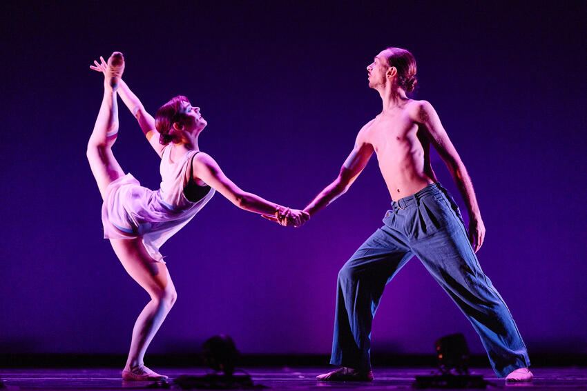 A man and woman dancing