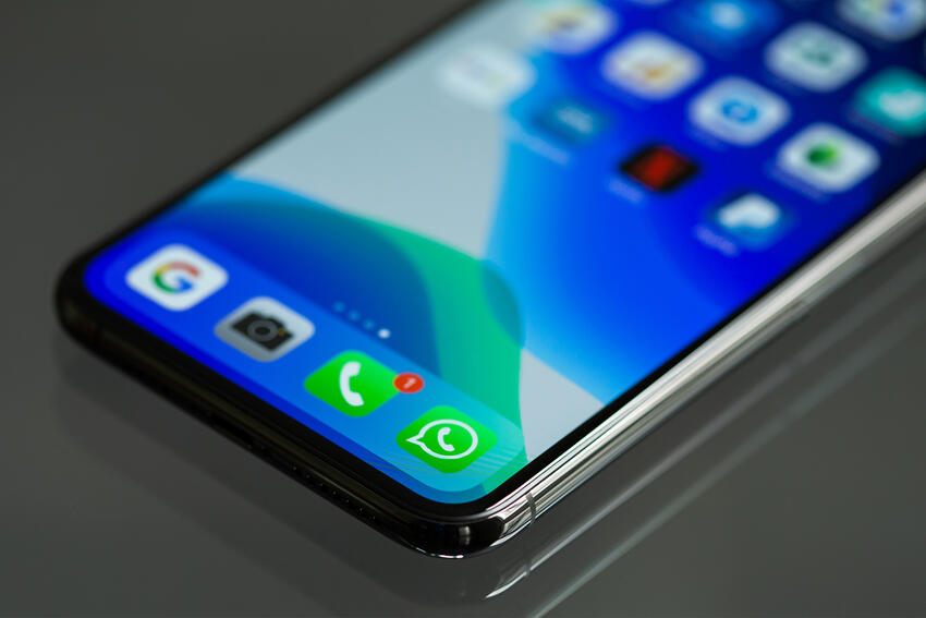 Close up of an iPhone screen