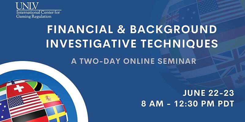 Financial and Investigative Techniques, a two day online seminar