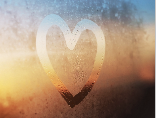 A drawing of a heart shape