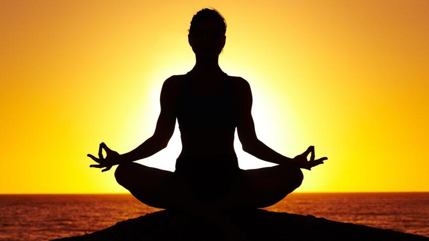 Person meditating
