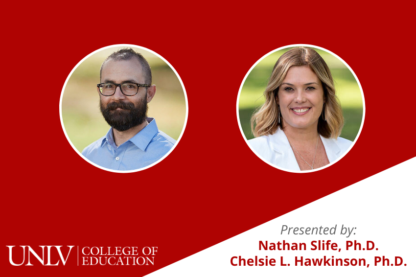 The speakers, Nathan Slife and Chelsie L. Hawkinson