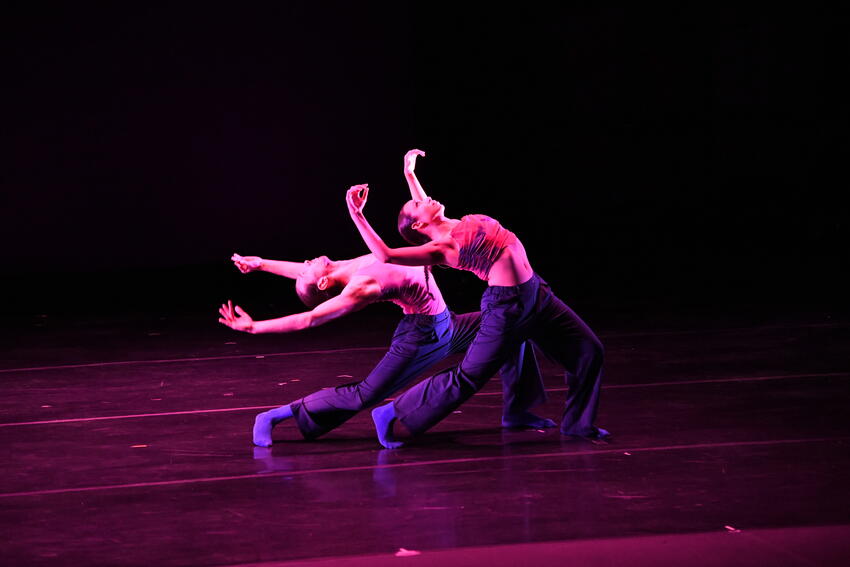 Two dancers on stage