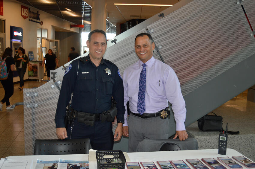 UNLV Police officers at property registration table.