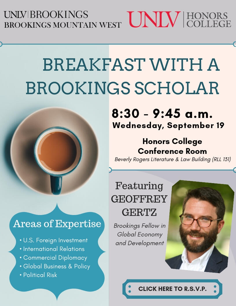 Breakfast with a Brookings Scholar poster