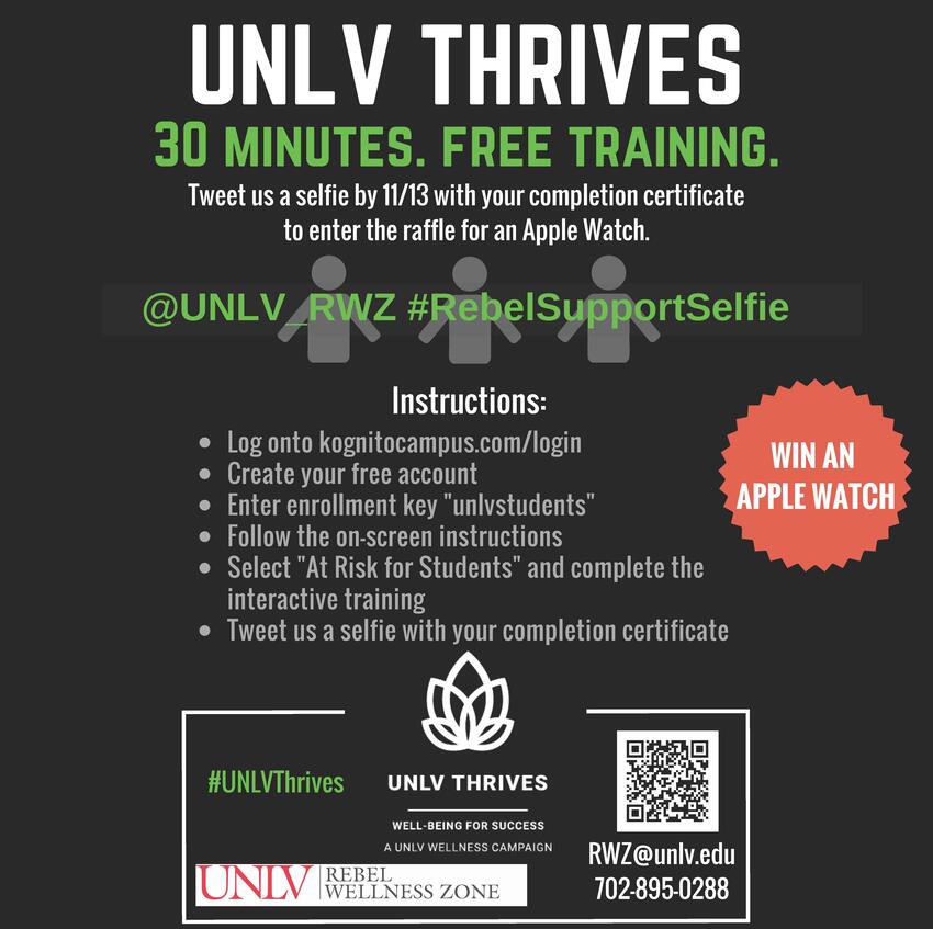 UNLV Thrives Training Poster
